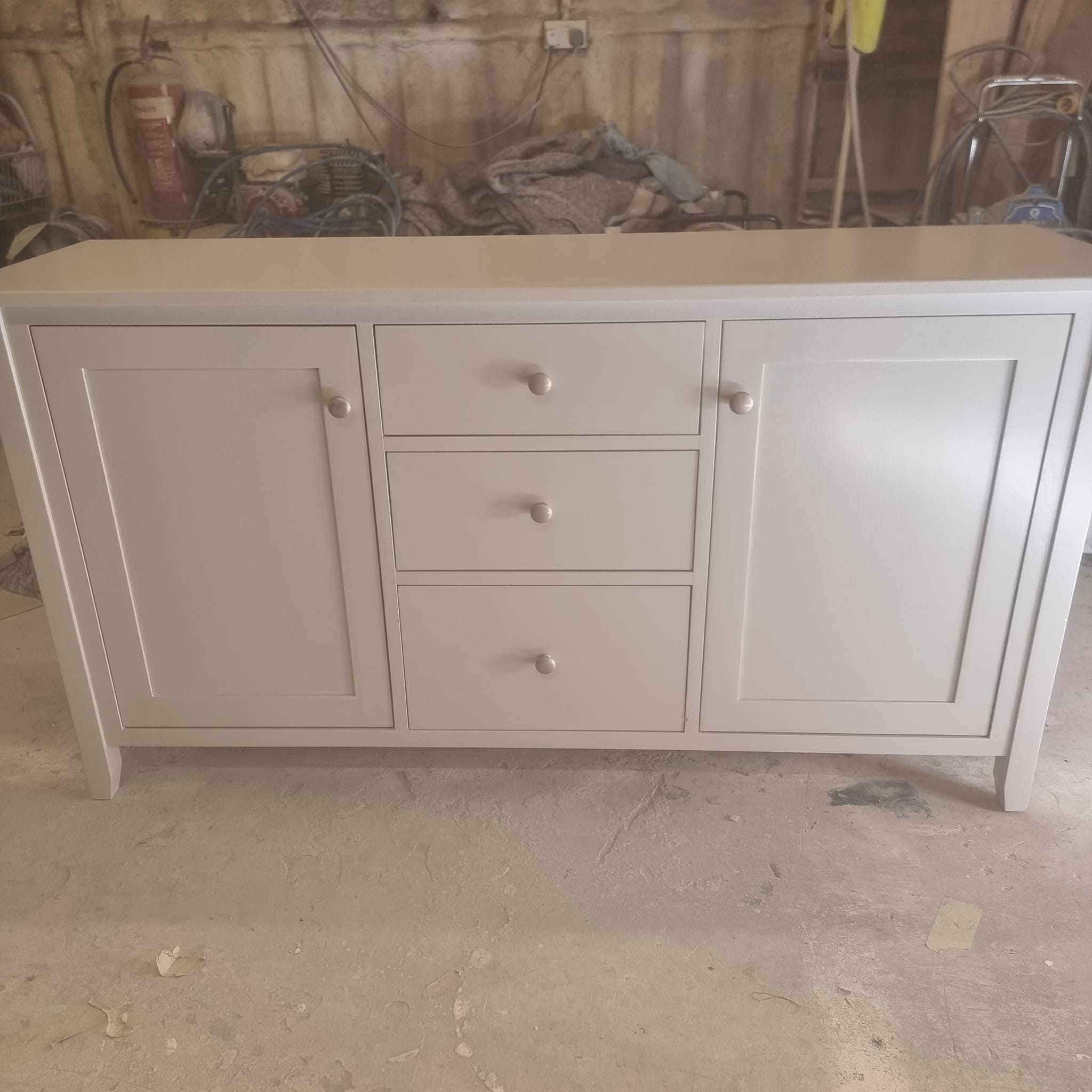 Furniture respraying in Northern Ireland for wardrobes, cabinets and bespoke fitted furniture.
