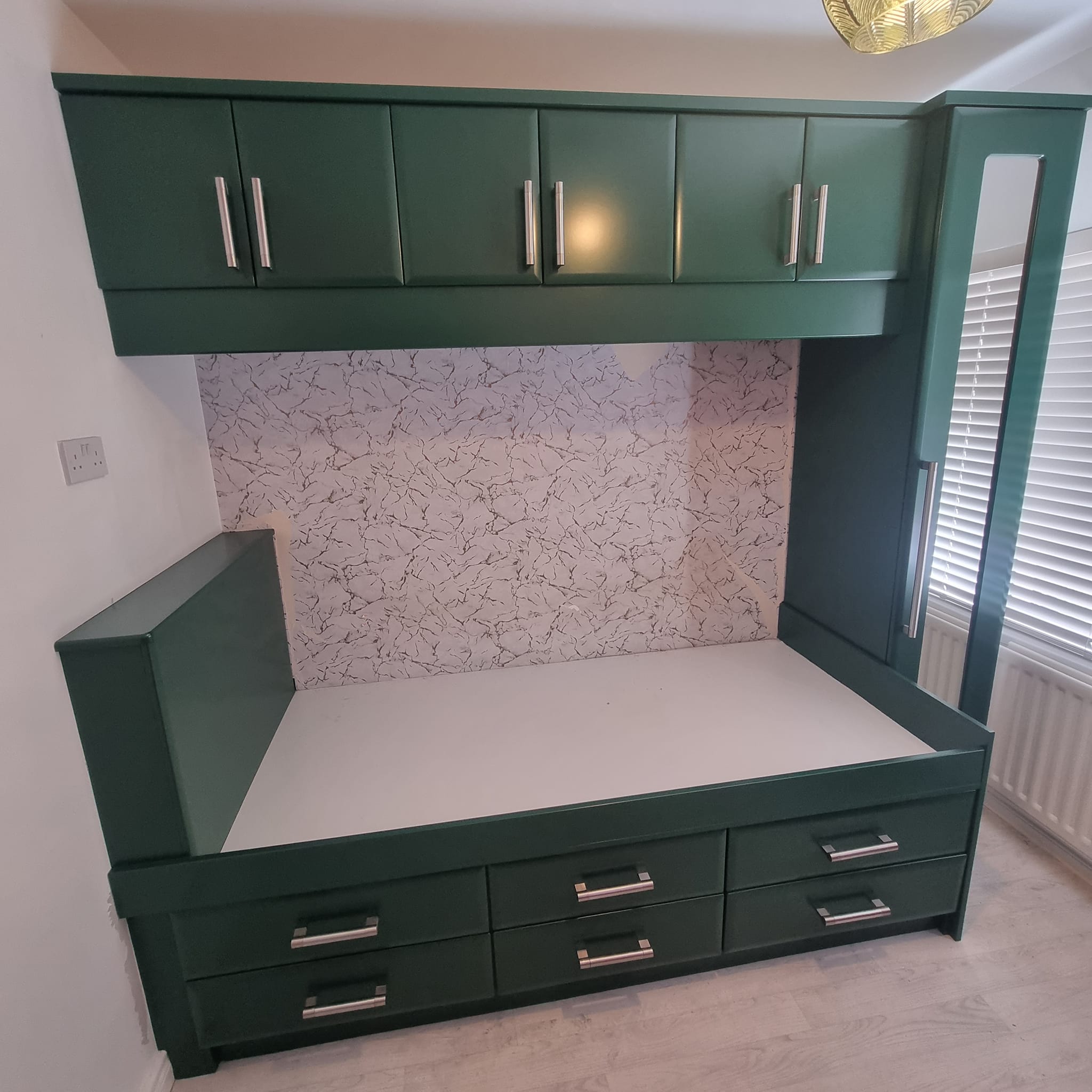 Kitchen spraying services in Randalstown with flawless finishes for cabinets and units.